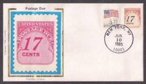 17c Postage Due #J104 FDC COLORANO CACHET Scarce & clean LAST Due Issue!