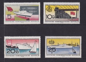 German Democratic Republic DDR #502-503,B58-B59 MNH 1960 vacation ship launch