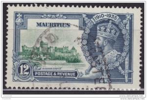 Mauritius, 1935, Silver Jubilee, 12c, Scott# 205, used