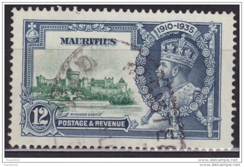 Mauritius, 1935, Silver Jubilee, 12c, Scott# 205, used