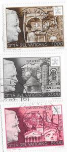 Vatican City #1025-1027   Travels of Pope John Paul II 1995 (U) CV$10.50