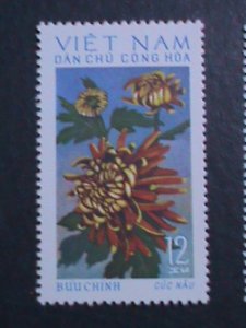 VIETNAM-1974 SC #731-8 LOVELY BEAUTIFUL CHRYSANTHEMUMS COMPLETE SET MNH VF