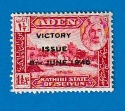 ADEN SEIYUN SCOTT#12 1946 VICTORY OVERPRINT - MNH