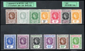 Leeward Islands Stamps # 133-145 MNH VF