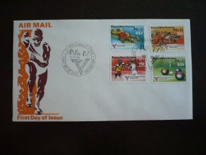 Postal History - Papua New Guinea - Scott# 571-574 - First Day Cover
