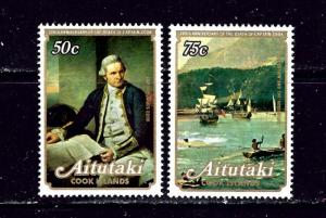 Aitutaki 171-72 MNH 1979 Capt. Cook