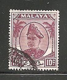 Malaya Selangor 1949 used s.c.#  86