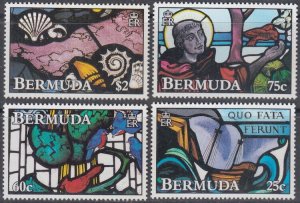 BERMUDA Sc # 637-7 CPL MNH VARIOUS STAINED GLASS WINDOWS