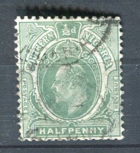 SOUTHERN NIGERIA; Early 1900s Ed VII issue fine used Shade of 1/2d. value