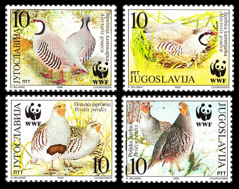 Yugoslavia Birds WWF Partridges 4v SG#3236-3238 SC#2479 a-d MI#2966-2969 CV£10+