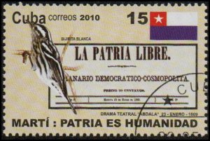 Cuba 5122 - Cto - 15c Black-and-white Warbler (2010)