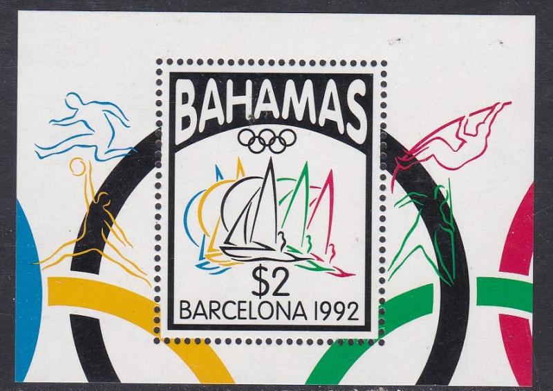 Bahamas # 752, Barcelona Olympics - Sailing, NH, 1/2 Cat.