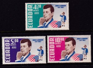 Ecuador C429-C431 John F Kennedy MNH VF