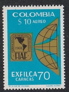 Colombia # C532, EXFILCA '70, Stamp Exhibition, Mint NH