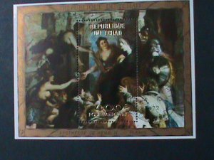 ​CHAD- FAMOUS NUDE ARTS PAINTING-PETER PAUL RUBENS CTO S/S VF FANCY CANCEL