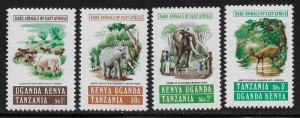 KENYA, UGANDA, & TANZANIA SC# 312-15 FVF/MOG 1975