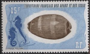 Afars & Issas 385 (mnh) 15fr cowry shell: Cypraea pulchra (1974)