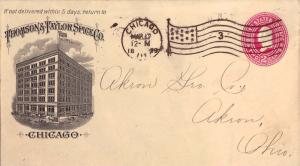 United States Illinois Chicago, Ill. 1899 American Flag Type B14(3)  Postal S...