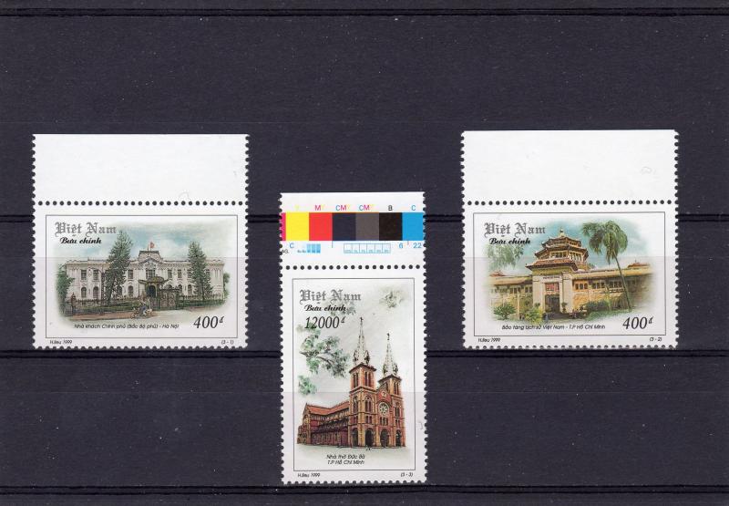 Vietnam 1999 Sc#2904/2906 Architecture/Theater/Museum Set (3) MNH VF