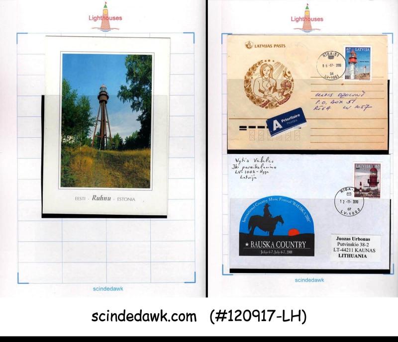 COLLECTION of LIGHTHOUSE Stamps and Covers from Different Countries in a FOLDER