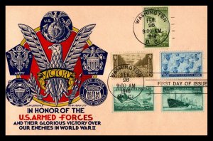 OAS-CNY 7854 STAEHLE 5.5x6 COMBO WWII ARMED FORCES FDC