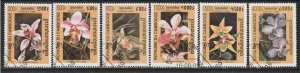 1999 Cambodia - Sc 1889-94 - used VF -  6 single - Flowers - Orchids