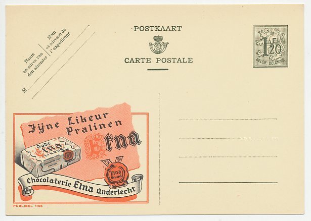 Publibel - Postal stationery Belgium 1952 Liqueur chocolates - Erna