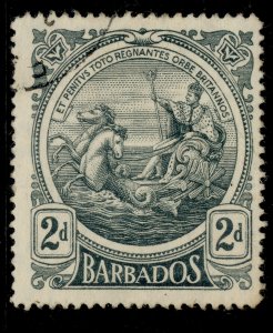 BARBADOS GV SG184, 2d grey, FINE USED. Cat £42.