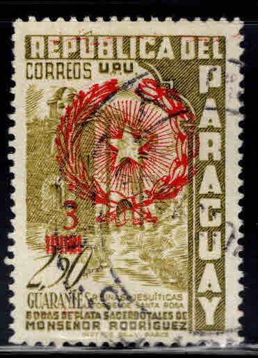 Paraguay Scott 548 Used overprint stamp