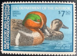 RW46 1979 US Duck Stamp Unsigned MNH