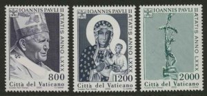 Vatican 1153-5 MNH Pope John Paul II 80th Birthday, Black Madonna