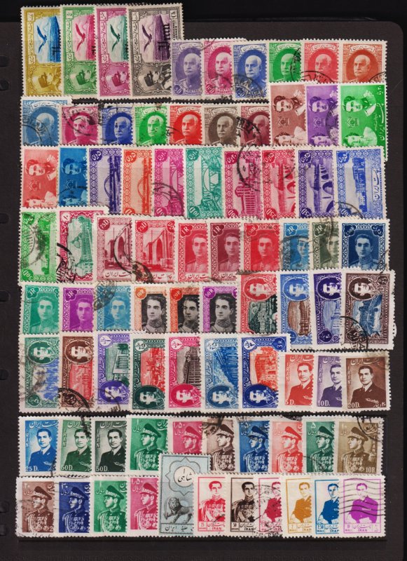 Iran - Useful group of 81 older stamps - see scan