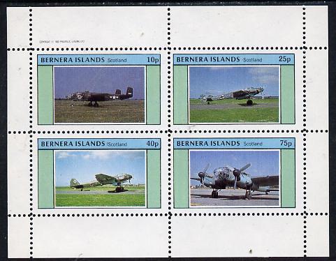 Bernera 1982 WW2 Aircraft perf  set of 4 values (10p to 7...