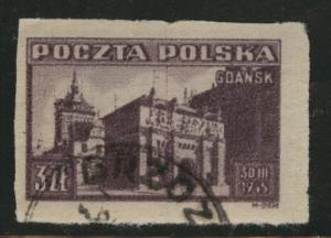 Poland  Scott 372 used 1941 imperforate Gdansk stamps