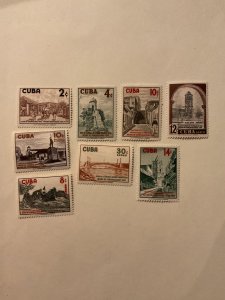 Cuba Set of 8, 1957, MNH
