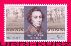MOLDOVA 2010 Famous People Music Composer Frederic Franciszek Chopin 1v Sc664