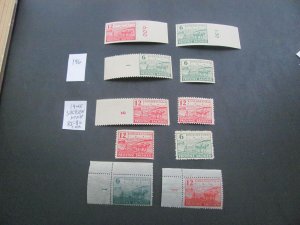 GERMANY SBZ SACHSEN 1945 MNH MI. 85-86, 90-1 SETS +VARITIES (196)