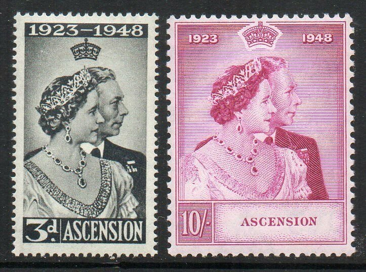 Ascension Island: 1948 KGVI SW set (2) SG 50-51 mint