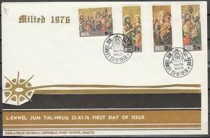 Malta, Scott cat. B23-B26. Religious Christmas issue on a First day cover. ^