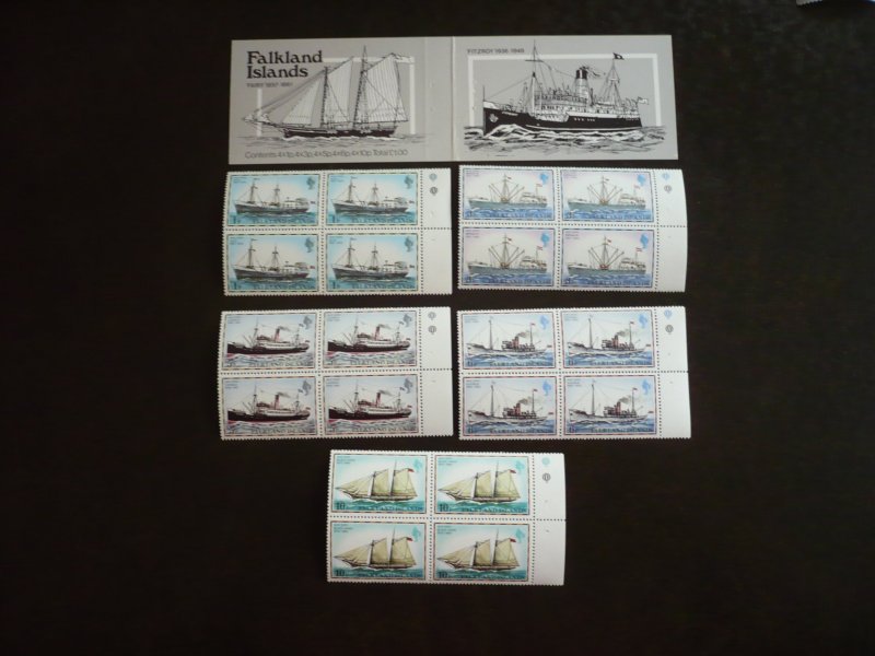 Stamps-Falkland Islands-Scott#260,262,264,265,269-MNH Set of 5 Booklet Panes