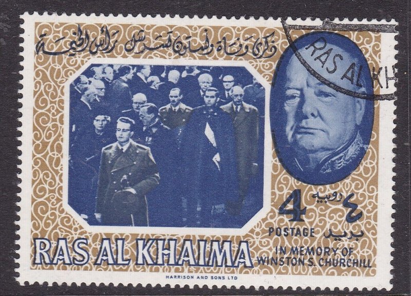 Ras Al Khaima 1965 Heads of State Churchills Funeral 4r Fine Used SG 14 VGC