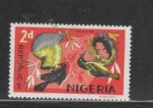 NIGERIA #187 1965 2p WEAVERBIRDS MINT VF LH O.G