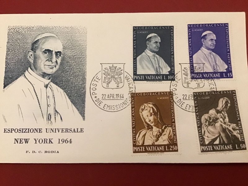 Vatican 1964 New York Universal Exposition First Day Cover Postal Cover R42329