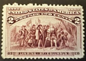 US # 231 Landing of Columbus 1893 unused