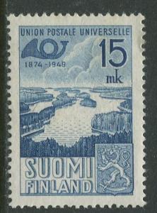 Finland - Scott 290 - Finnish Lake Country -1949- Used - Single 15m Stamp