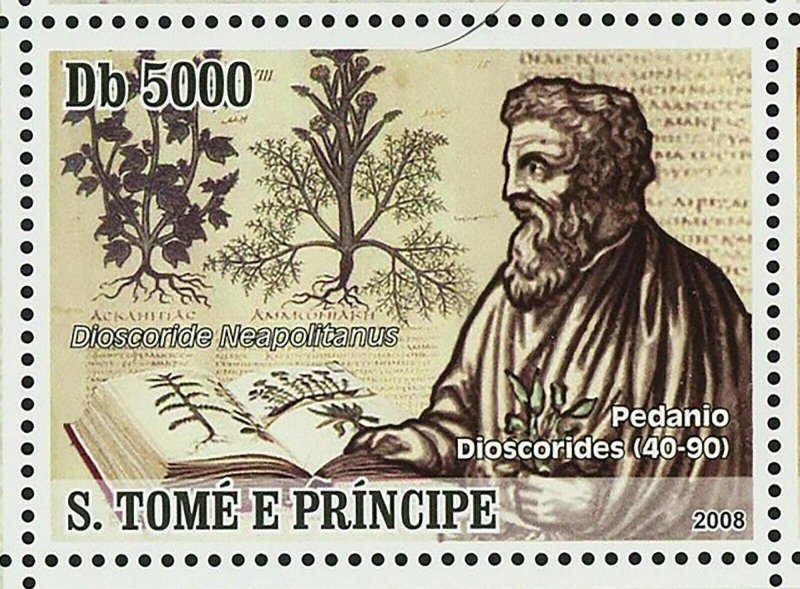 Naturalists Stamp Aristoteles Pedanius Dioscorides Teofrasto S/S MNH #3389-3392 