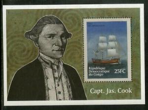 Congo Zaire 2001 HNS Endeavour Sailing Ships Transport Sc 1583 M/s MNH # 13568