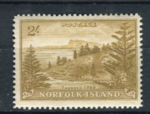 NORFOLK ISLAND; 1947 early Ball Bay issue fine Mint hinged Shade of 2s. value