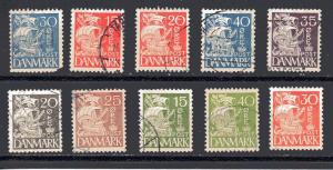 Denmark 238A-238J used