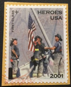 US Used #B2 Single On Paper Heroes of 2001 Fire Fighters